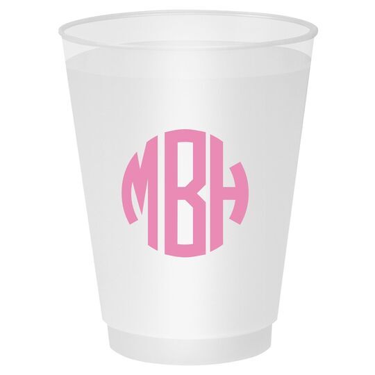 Rounded Monogram Shatterproof Cups